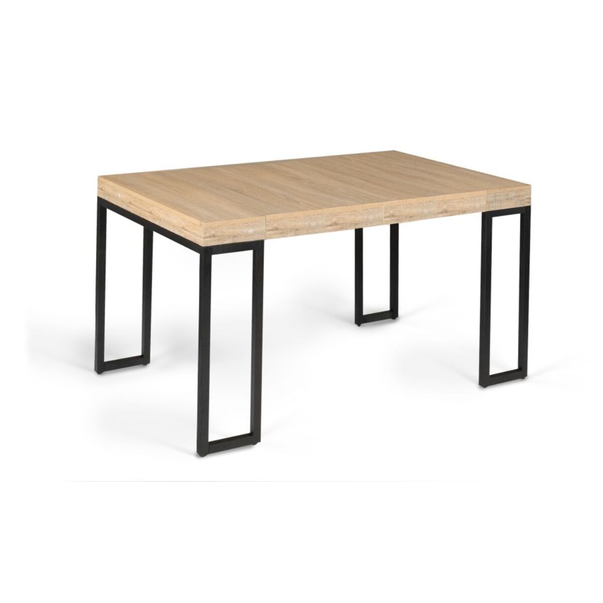 Console extensible Memphis - plusieurs dimensions - Bois / Noir