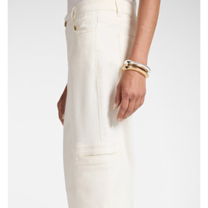 Elena Mirò - Pantalones cargo en bull stretch - Blanco