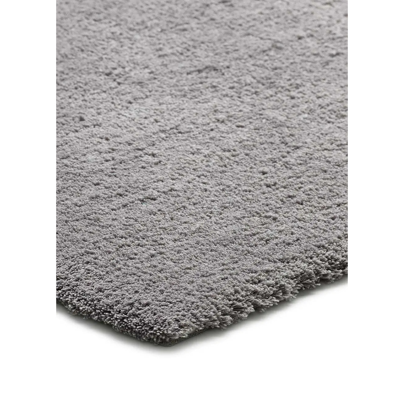 SHANGHAI Alfombra shaggy lisa gris, varias medidas disponibles.
