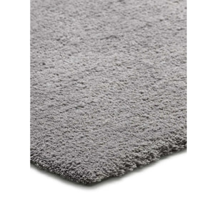 SHANGHAI Alfombra shaggy lisa gris, varias medidas disponibles.