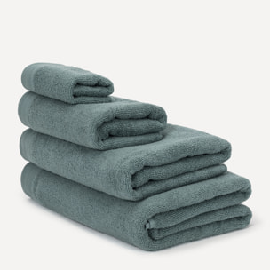 Toalla de baño 400gr doble rizo verde francés