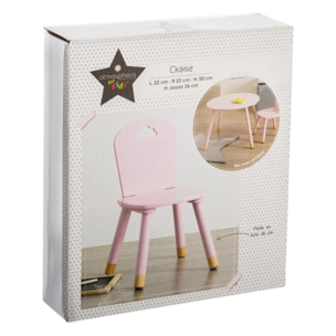 Chaise enfant "Douceur" rose