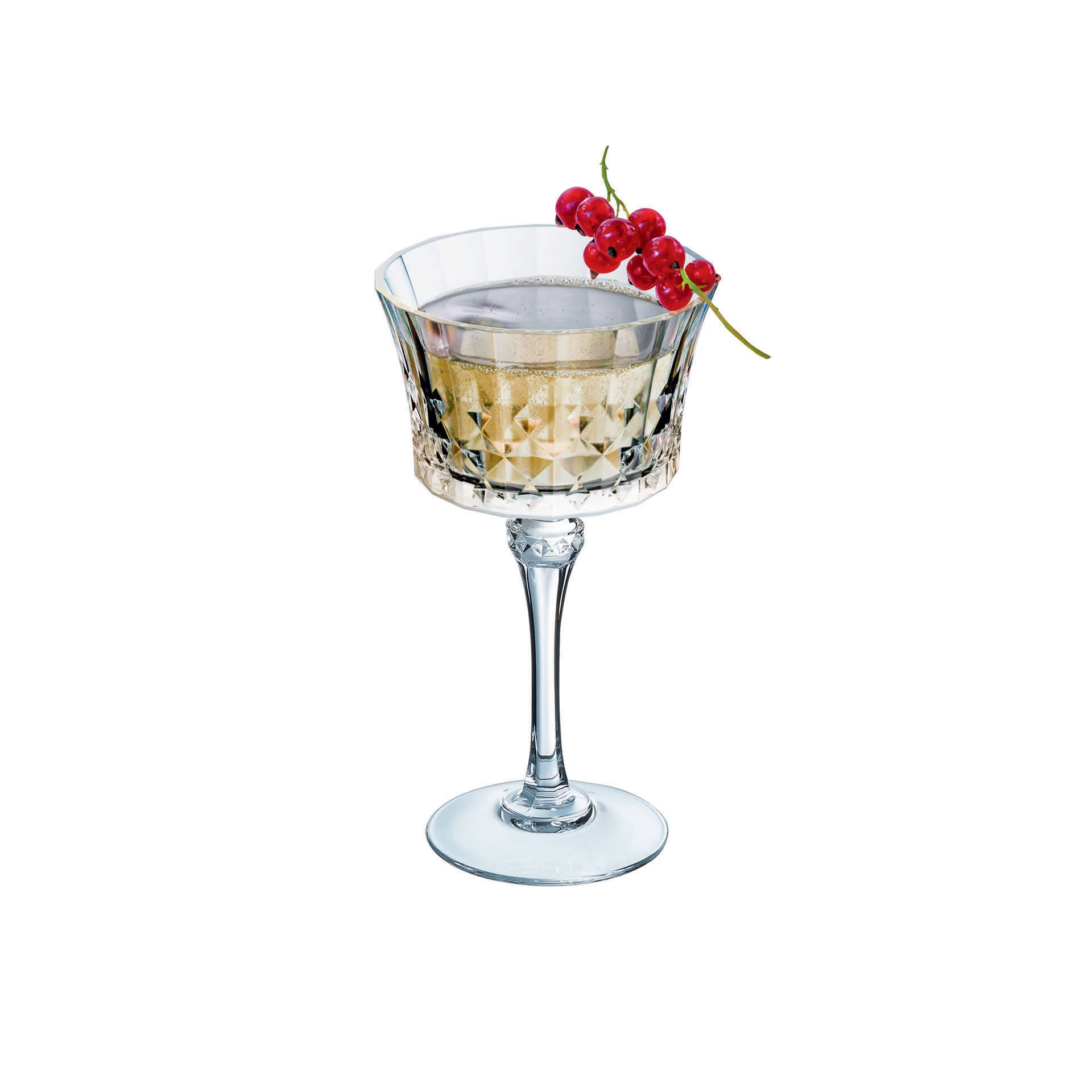 4 copas de champán 23 cl Lady Diamond - Cristal d'Arques