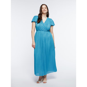 Fiorella Rubino - Vestito lungo lurex - Azzurro