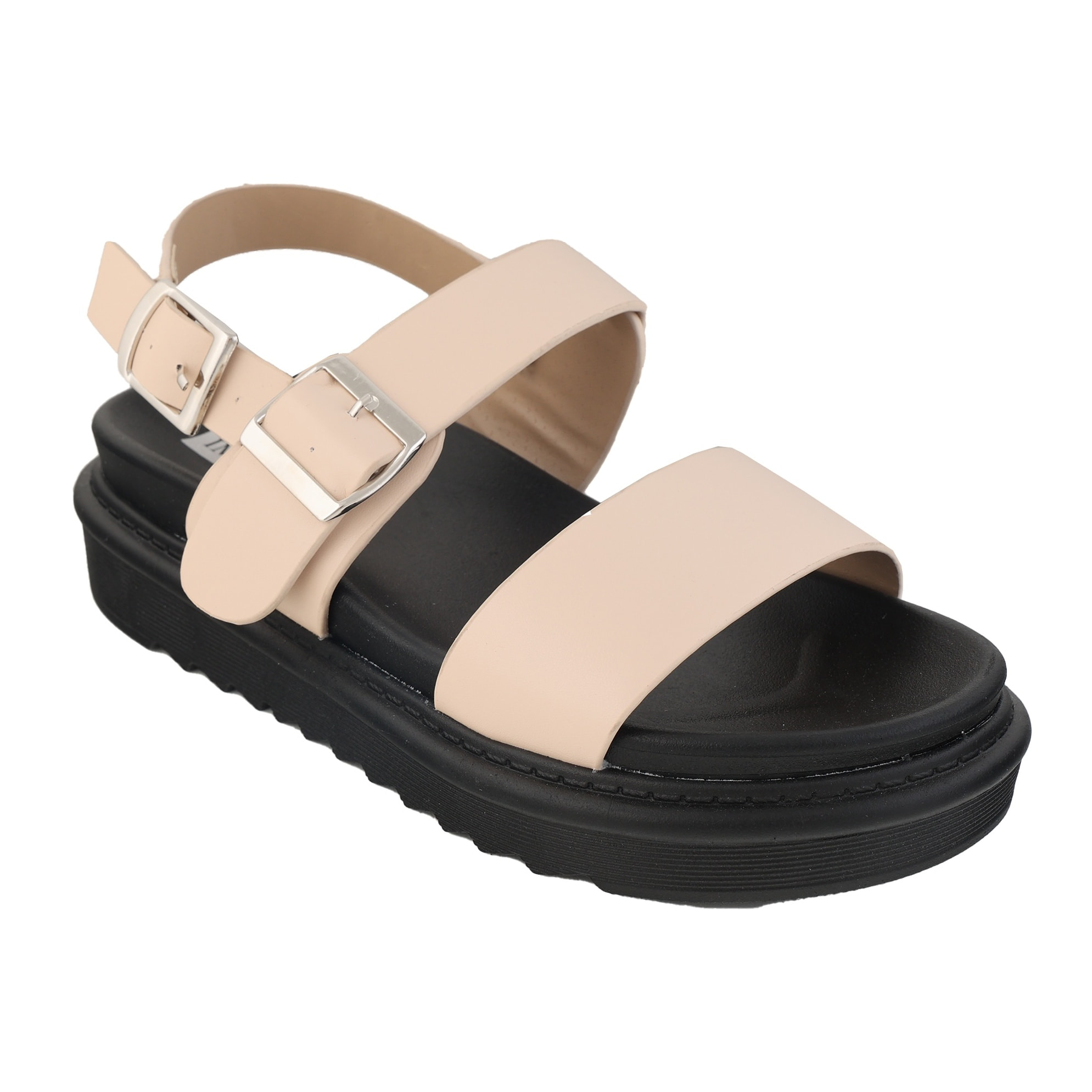 Sandali platform con fibbie