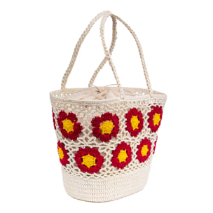 Belbo Bolso de hombro Mujer. Fabricaco en algodón tejido artesanal a mano.