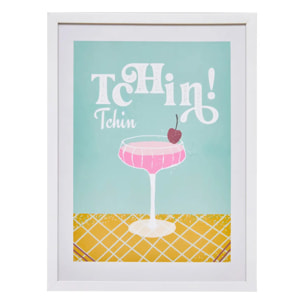 Affiche encadrée Cheri bleu clair 30x40cm