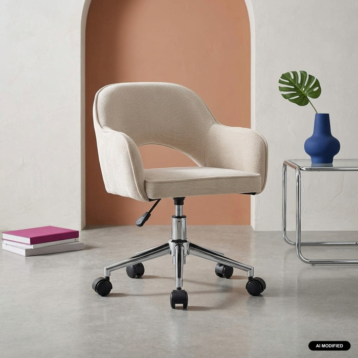 Chaise de bureau enfant à roulettes ajustable tissu chenille JIM KID
