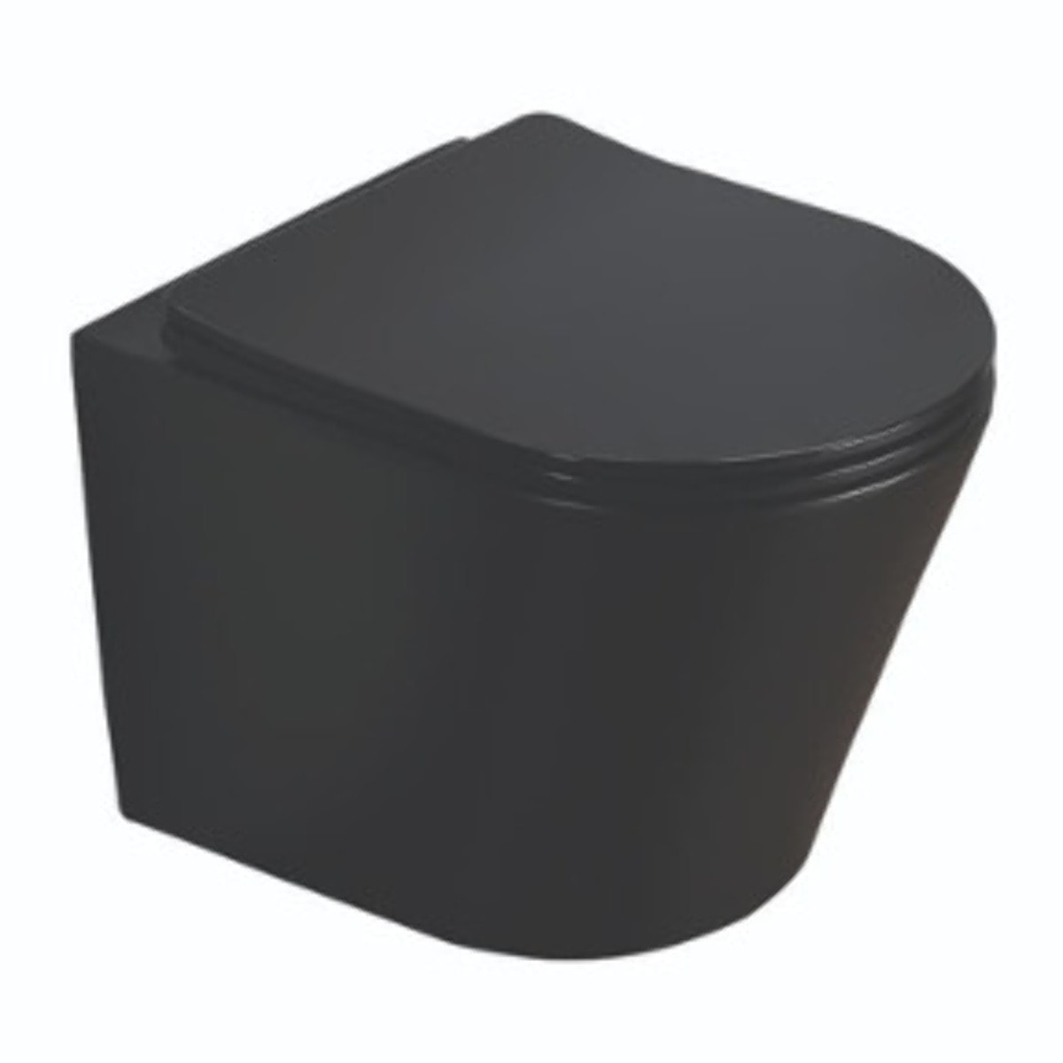 Pack WC Bati-support Geberit + WC Swiss Aqua Technologies Infinitio noir mat sans bride + Plaque noire foncee (GebBlackInfinitio