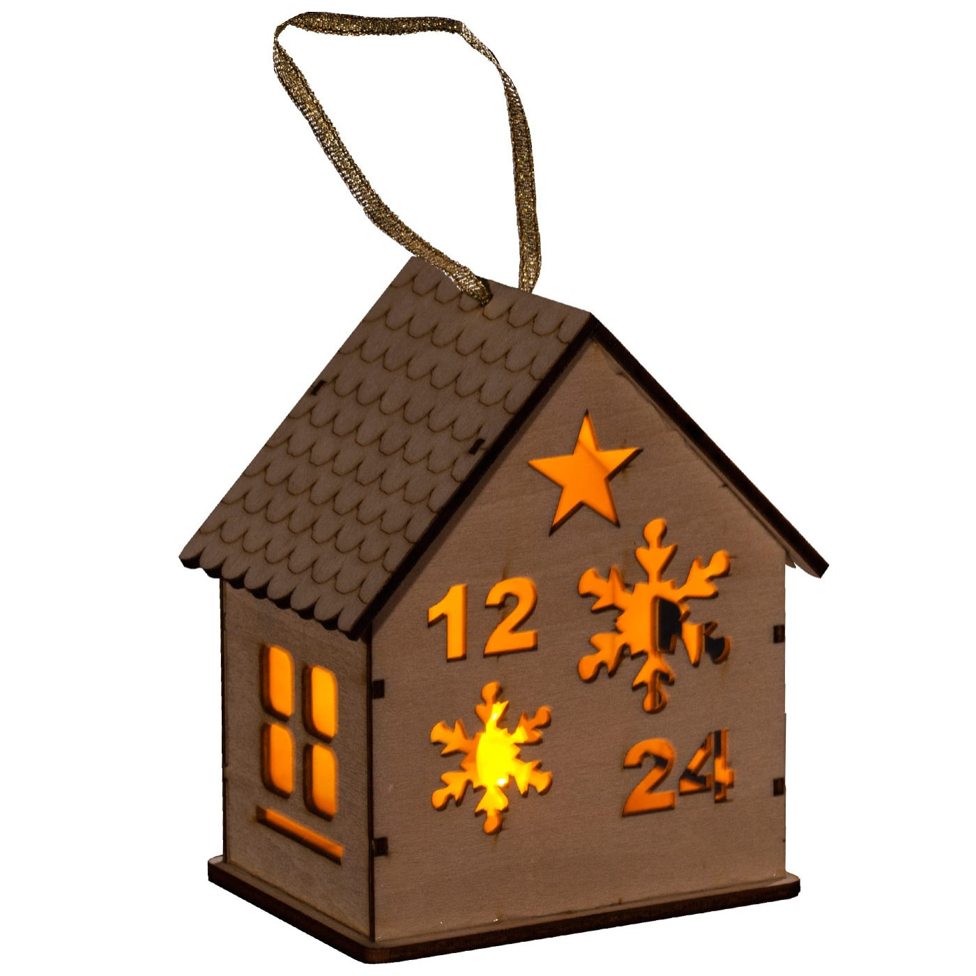 Adorno navidad cali casita led 10cm