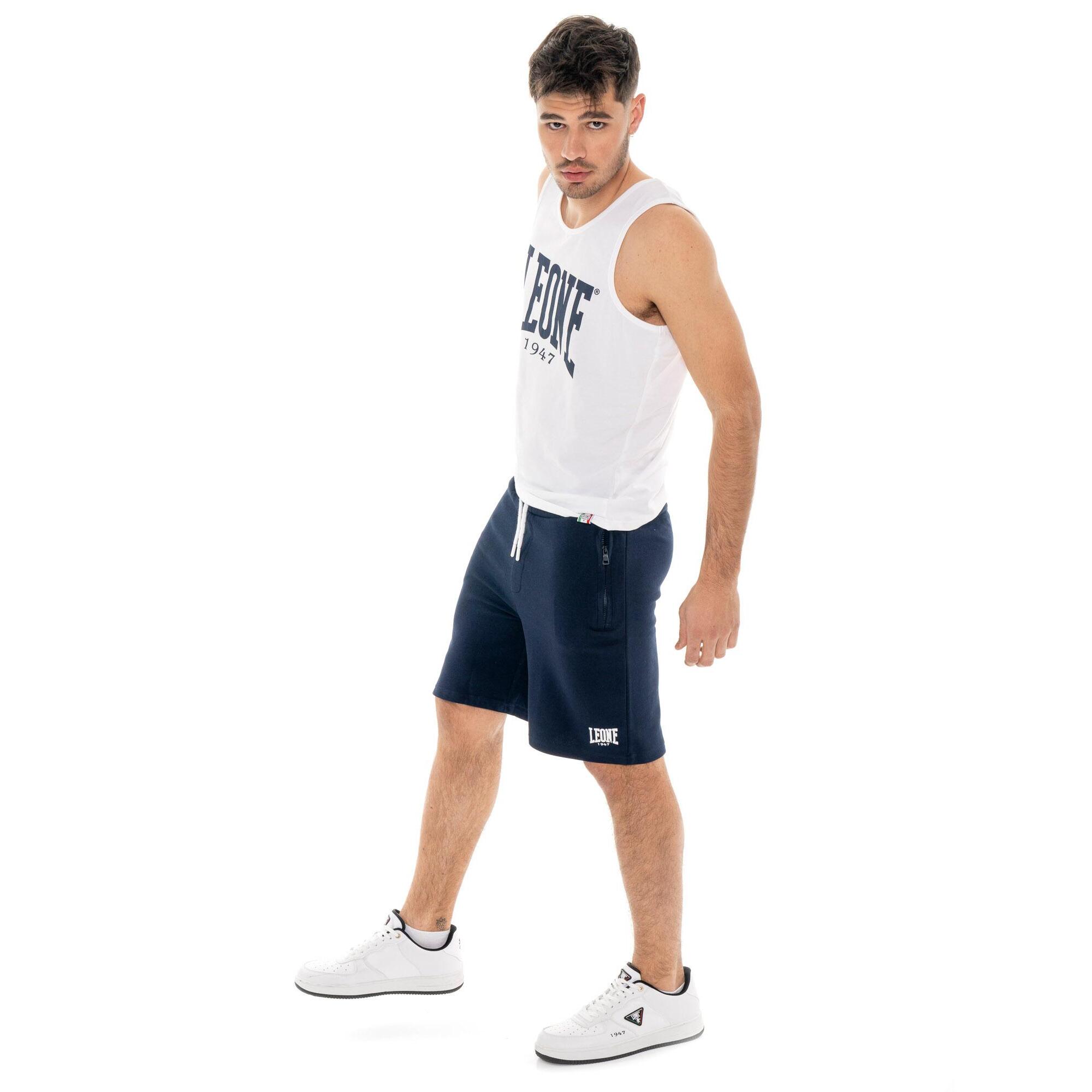 Bermuda uomo con zip e logo piccolo