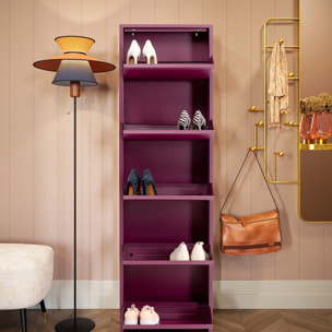 Casier à chaussures Caruso violet 5 tiroirs Kare Design
