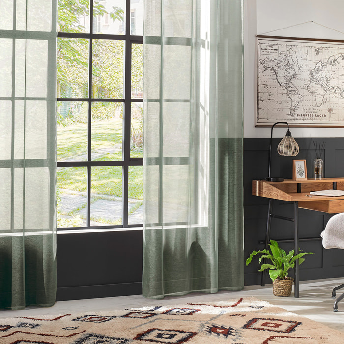 Voilage "Moly" 135x240cm vert céladon