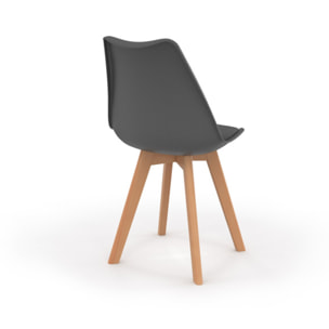 Chaises scandinave Nordia - Gris anthracite