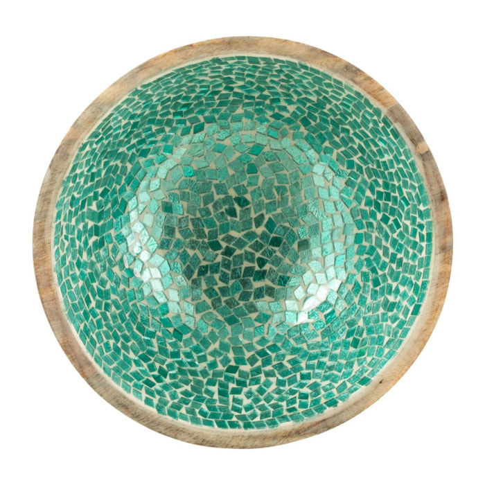 J-Line bol Mosaïque - bois - vert - medium