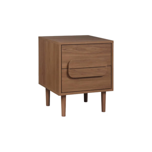 Table de chevet vintage décor bois 2 tiroirs JULIANA
