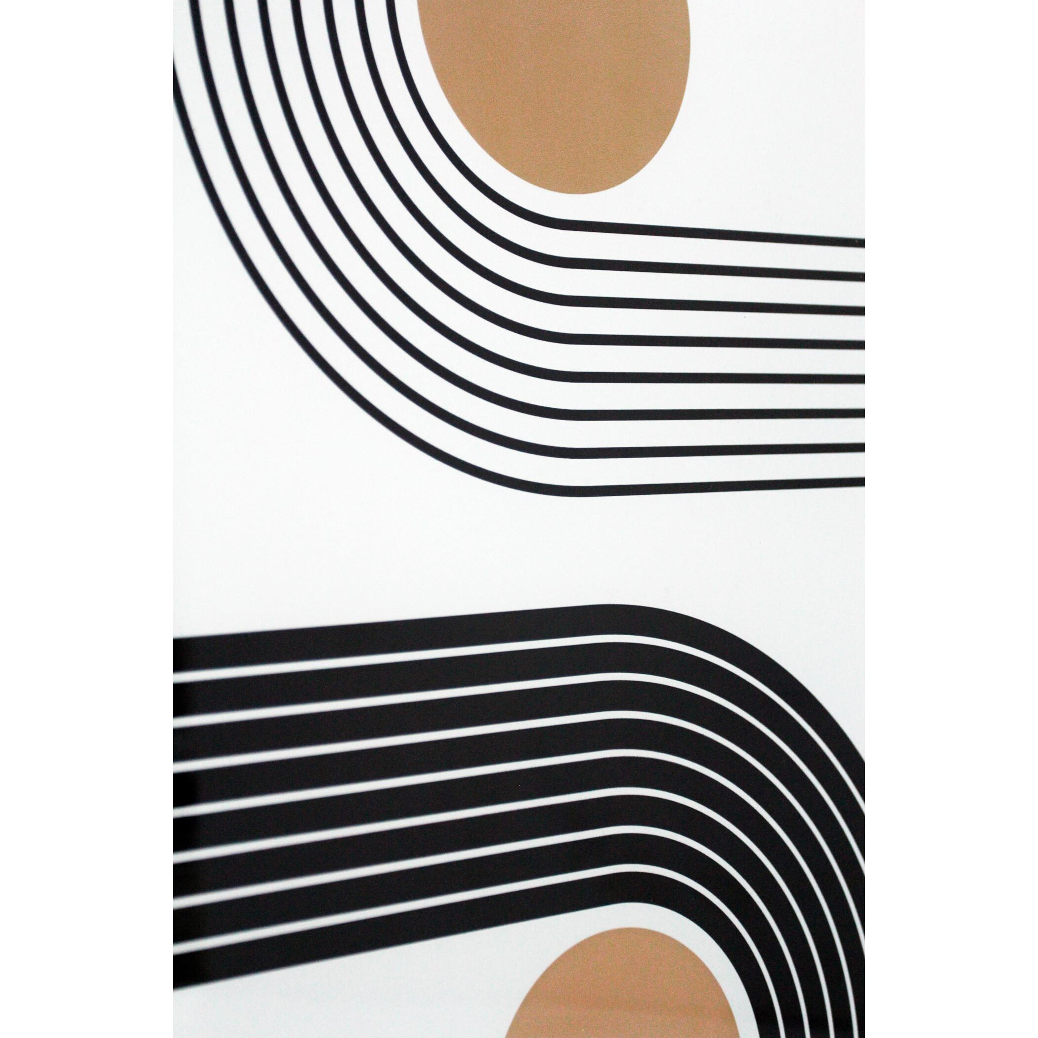 2 láminas impresas enmarcadas Route blanco-negro 60x40x3 cm