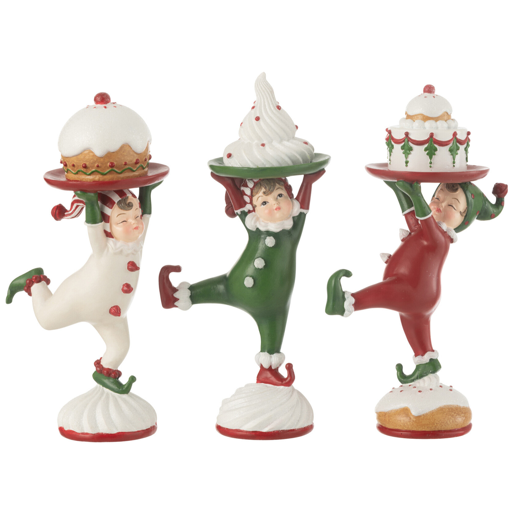 J-Line figurine Elf Patisserie - polyrésine - mix - 3 pcs