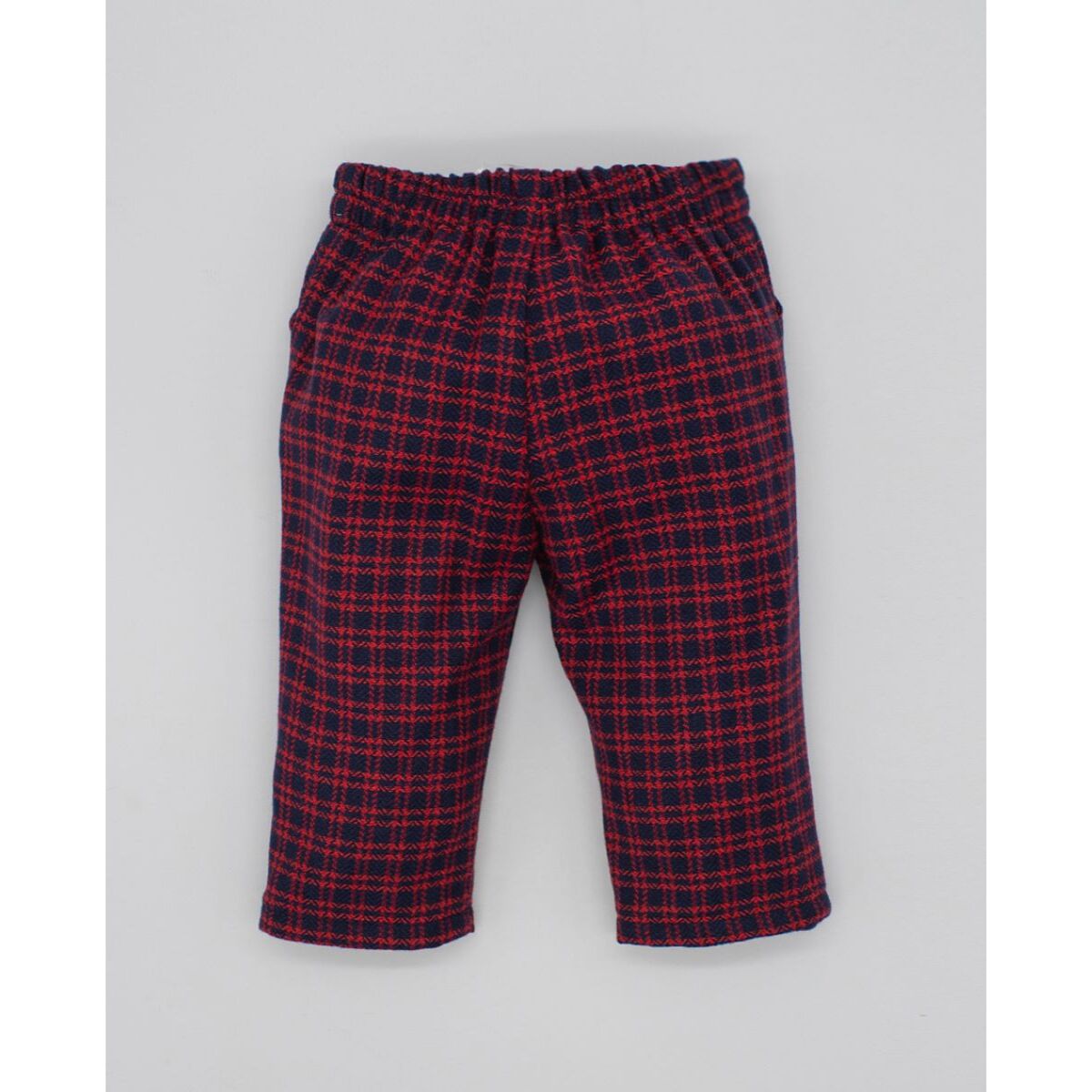 PANTALÓN LANA CUADROS ROJO Y AZUL
