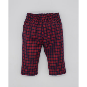 PANTALÓN LANA CUADROS ROJO Y AZUL
