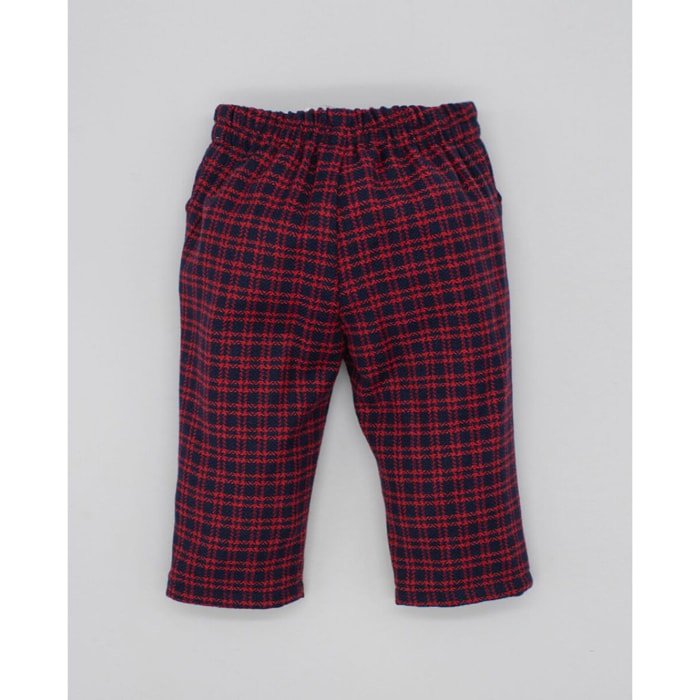 PANTALÓN LANA CUADROS ROJO Y AZUL