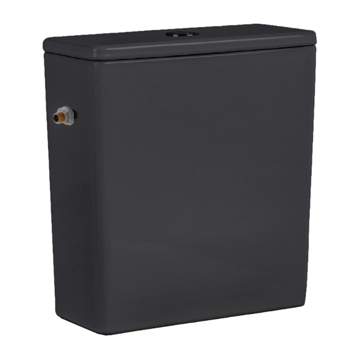 WC à poser sans bride en céramique avec abattant SoftClose + réservoir de chasse, alimentation latérale, noir (CEPX030RREXVPBKM)