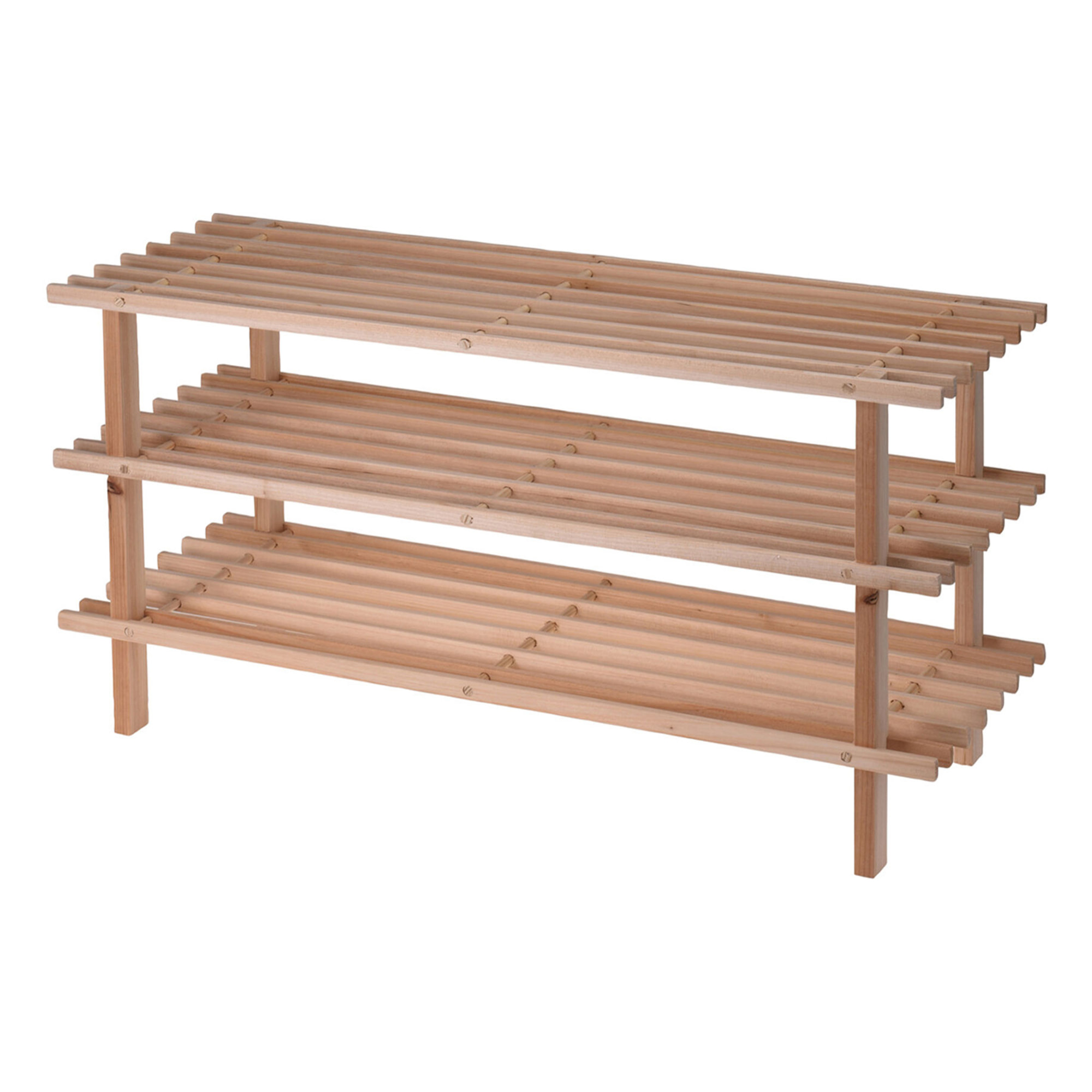 Zapatero de madera de abeto 77x26x40cm