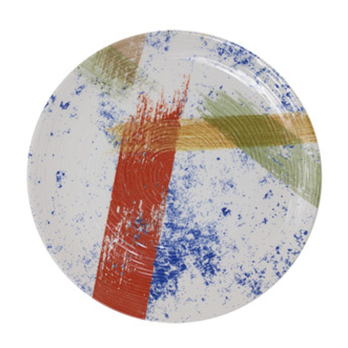 Set 6 piatti da frutta Canva in ceramica sottosmalto