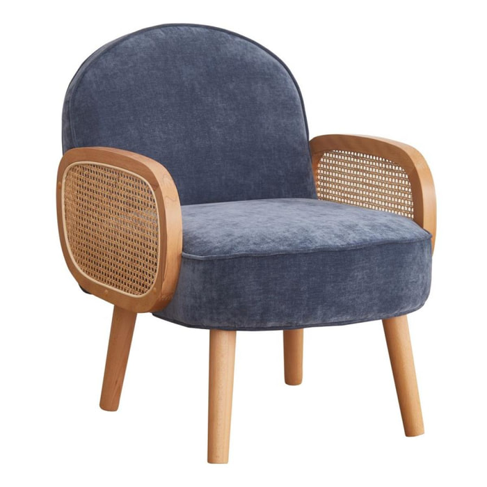 Poltroncina da salotto design nordico blu scuro - Doris