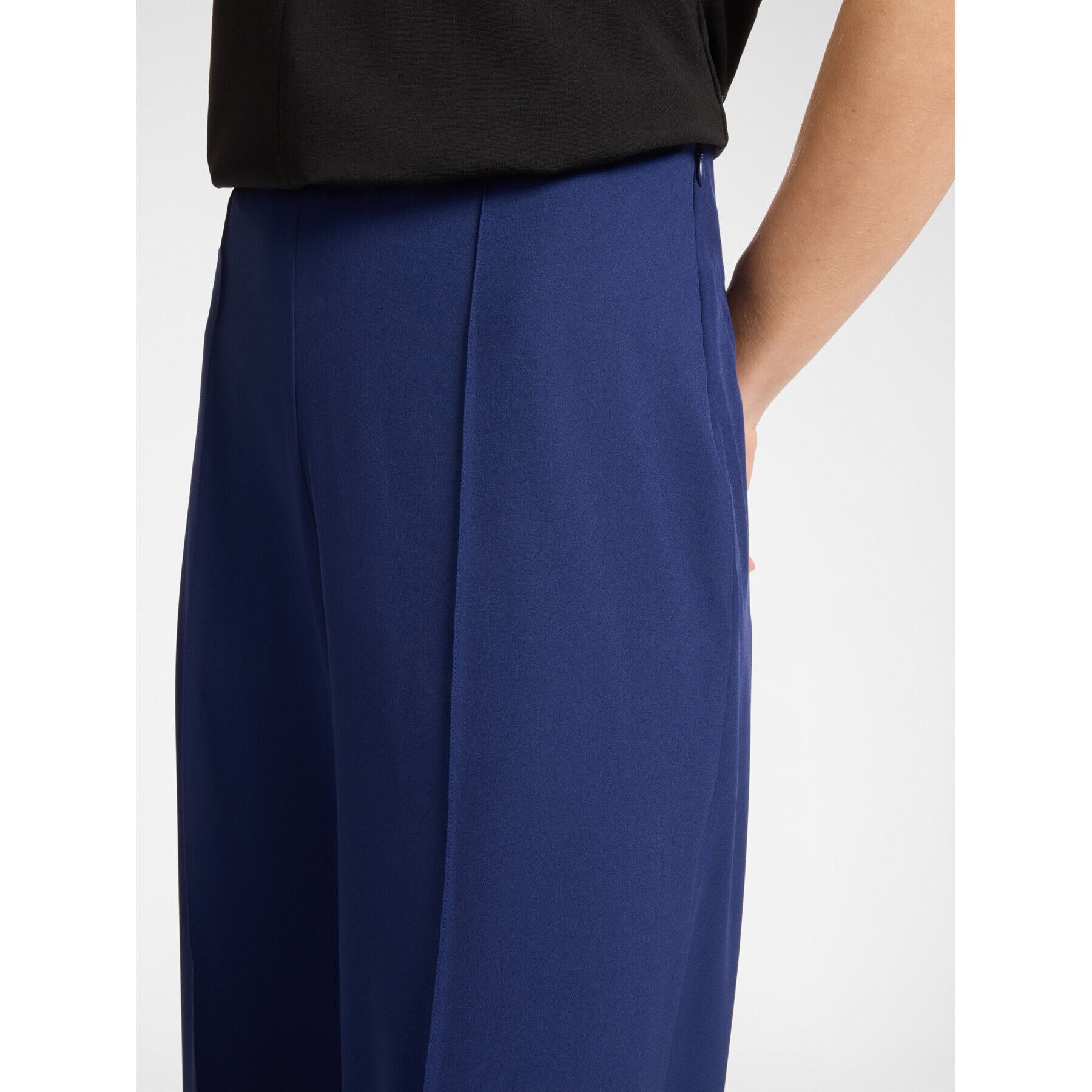 Elena Mirò - Pantalones rectos de tejido ligero - Azul