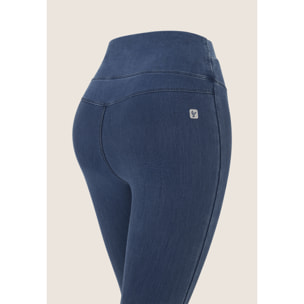 Jeggings N.O.W. 7/8 con vita alta in tencel denim