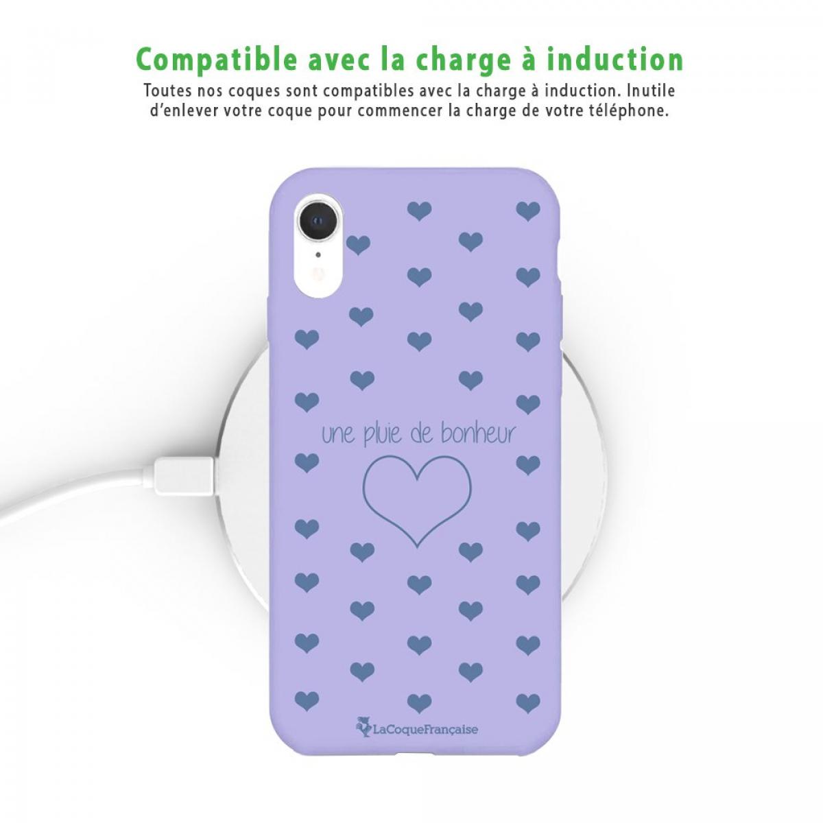 Coque iPhone Xr Silicone Liquide Douce lilas Pluie de Bonheur Lilas La Coque Francaise.