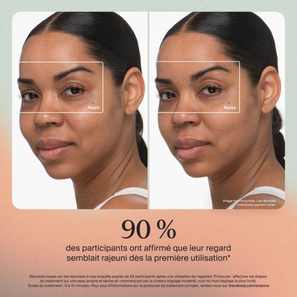 Appareil éclat visage THERABODY TheraFace anti-cernes blanc