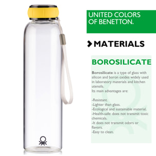 Set de 3 unidades de botella de agua 550ml Benetton