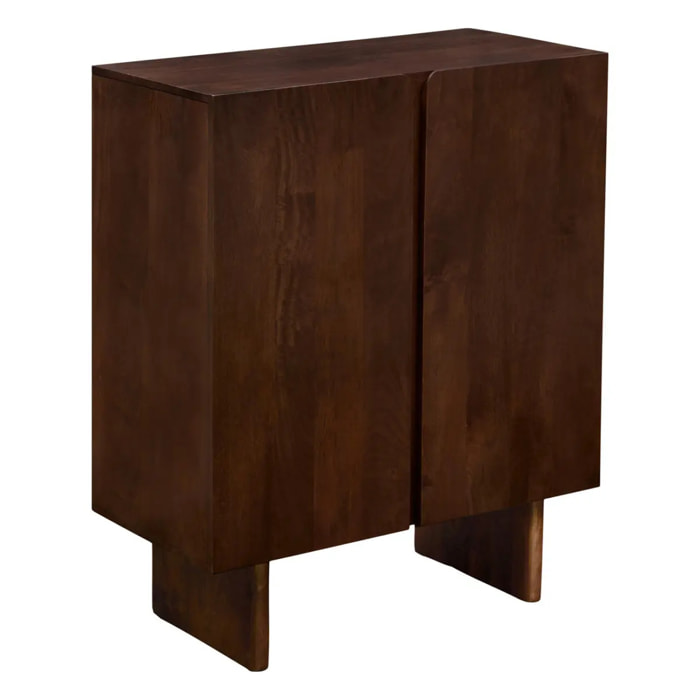 Buffet 2 portes Nyero 80x100cm marron