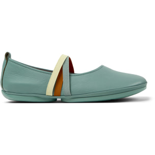 Bailarinas - CAMPER Right Nina Twins - Verde - Cuero liso