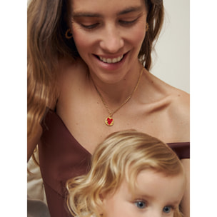 Charm Mamá Lovely Heart Baño Oro