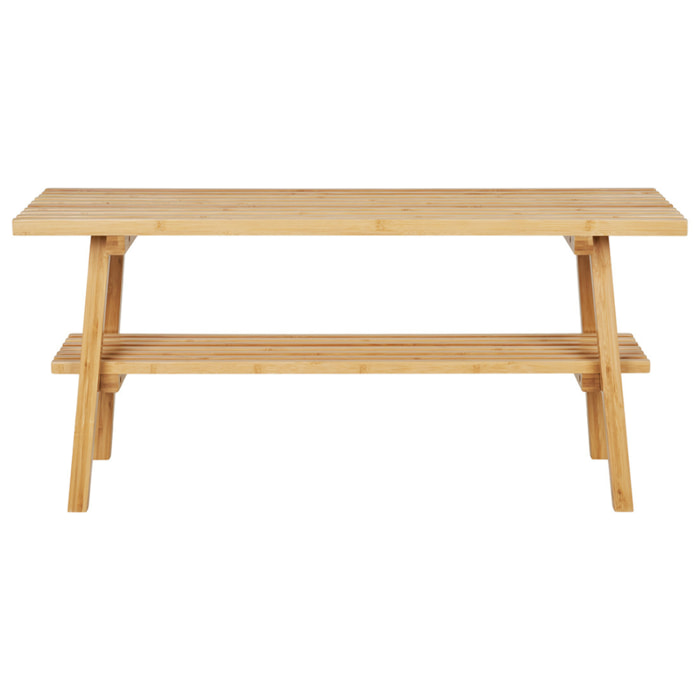 Saona - banc avec rangement - bambou naturel - 70 cm - Bois