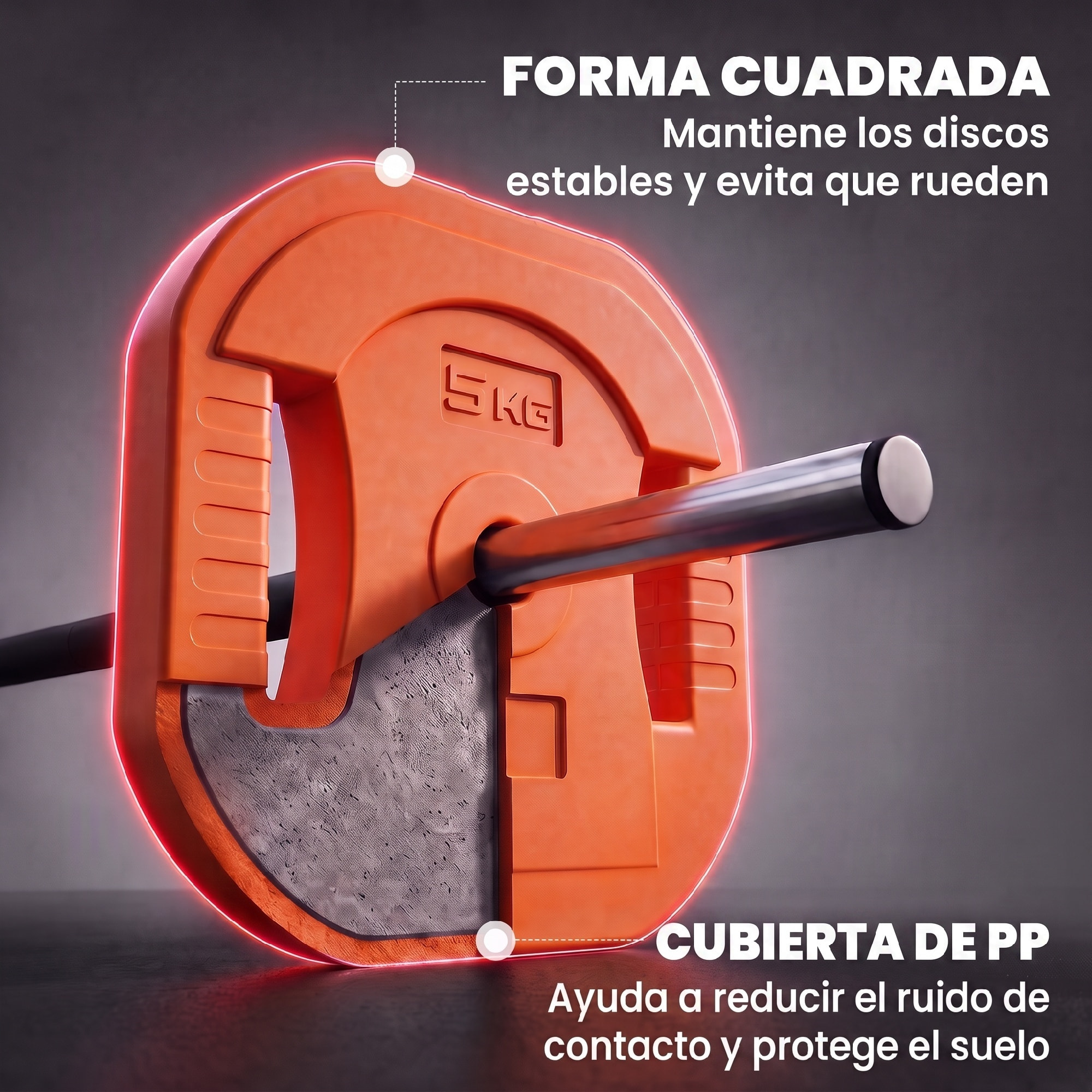 SPORTNOW Barra de Pesas 20 kg, Set de Pesas Ajustables con Barra de Acero de 140 cm, 6 Discos de 2x5kg, 2x2,5kg, 2x1,5kg, 2 Clips, Juego de Mancuernas para Entrenamiento de Fuerza en Casa Gimnasio