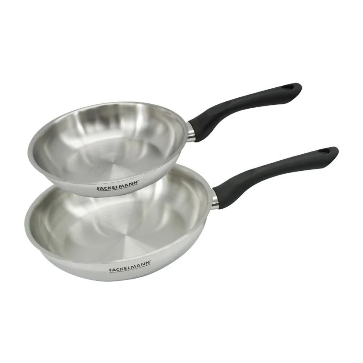 Set 2 poêles en inox Fackelmann Geneva