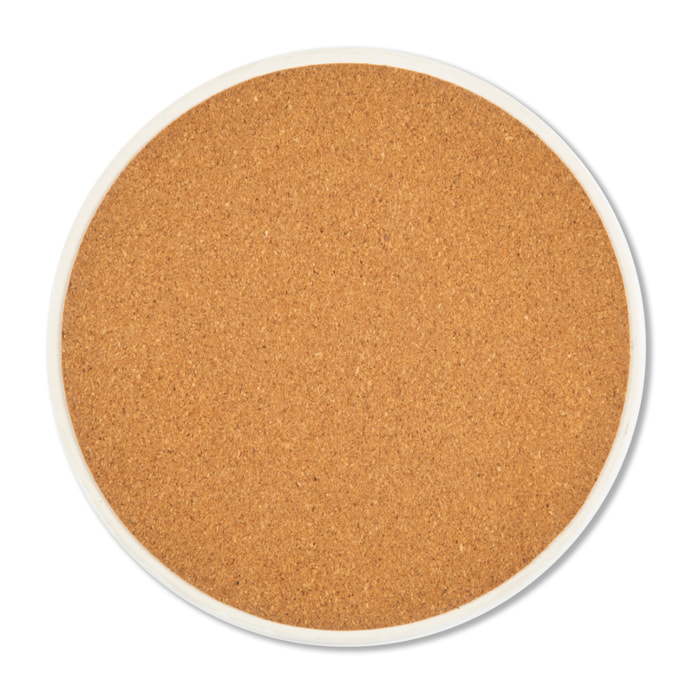 Set de 4 Dessous de Verre Excelsa - Vintage Toys, Dolomite Multicolore avec Base en Liège