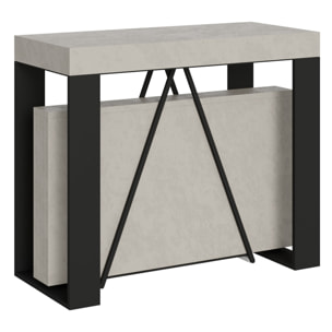 Consolle allungabile 90x40/300cm Zamat cashmere telaio antracite