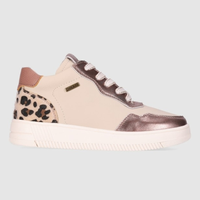 Deportivos de Piel - Beig - Tacón: Bajo