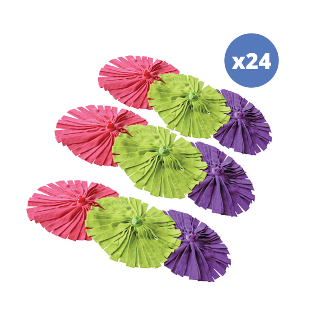 Lot de 24 franges bandelettes à  serpillière en microfibre