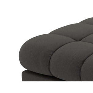 Méridienne droite "Bali" en tissu structurel gris foncé
