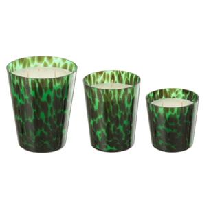 J-Line bougie parfumée Noa - Sandalwood - verre - vert - large - 95H