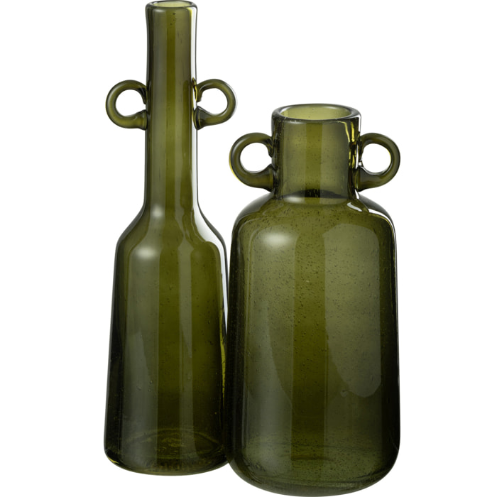 J-Line vase Moe - verre - vert - large