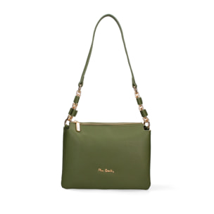 Borsa a spalla da donna Made in Italy - Modello Brunilde Lux - 100% pelle - 24.0 x 18.5 x 12.0 cm