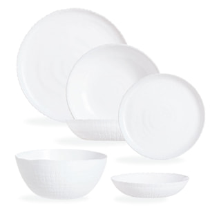 Set de platos 25 piezas Ammonite blanco - Luminarc