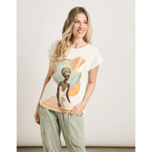 Camiseta Manga Corta Beige - Kiara